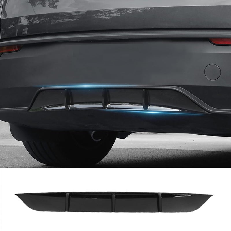 Arcoche Rear Diffuser for Telsa Model Y Juniper 2025-2026 Without Drilling，Trunk Decoration Accessories Model Y Juniper Rear Bumper Molding Protector Lip Made of PP Material (Glossy Black) - Image 1